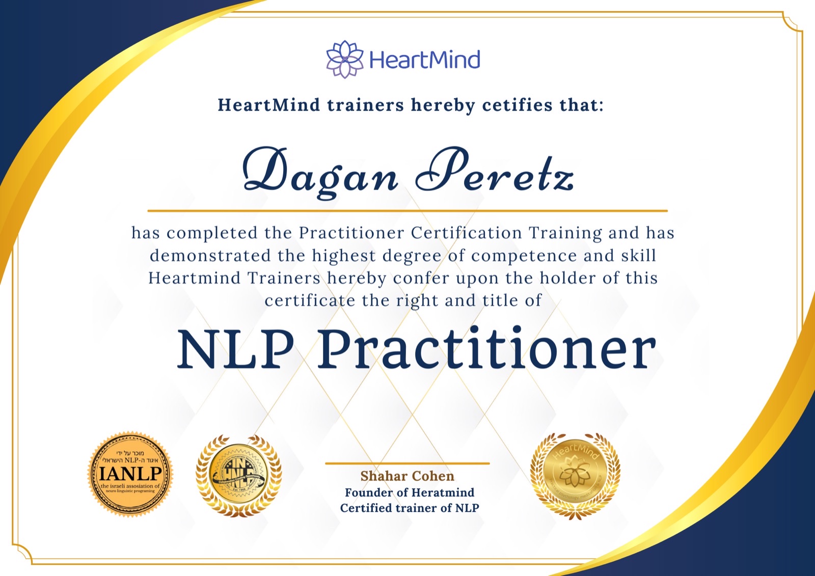 תעודת NLP Practitioner